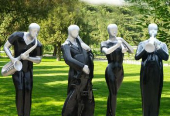 渝北公園吹拉彈唱雕塑