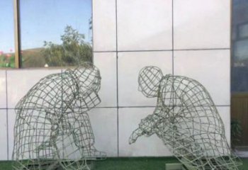 北碚鏤空對弈雕塑標準，廣場雕塑，鐵藝民俗人物雕塑供給